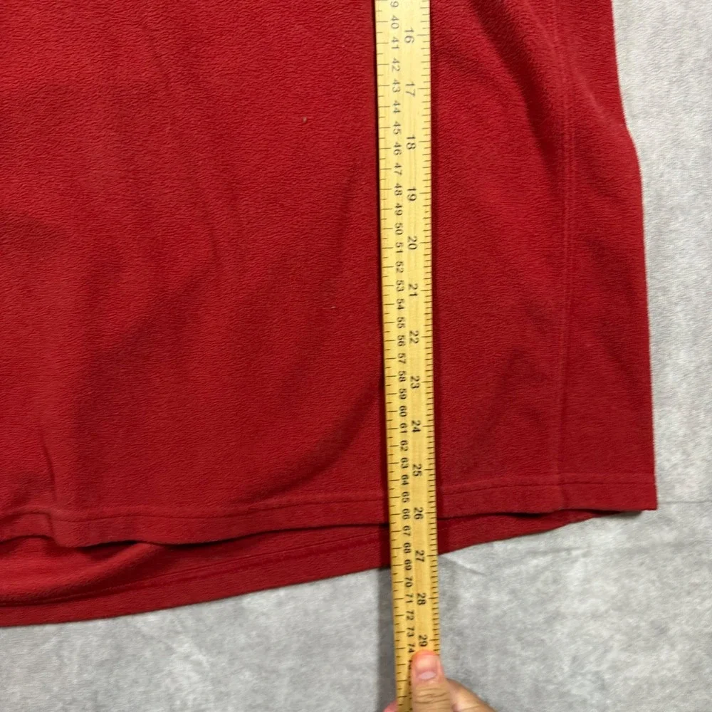 The North Face Men's XL Red Grey TKA 100 Fleece 1/4 Zip Pullover XL Hiking Gear